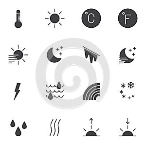 Weather vector icons set