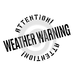 Weather Warning rubber stamp