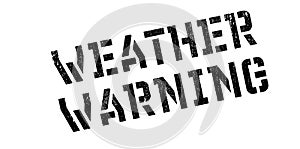 Weather Warning rubber stamp