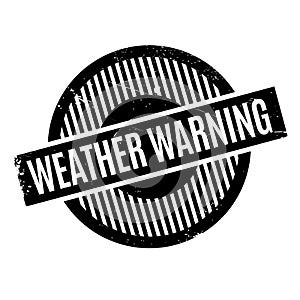 Weather Warning rubber stamp