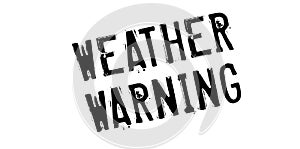 Weather Warning rubber stamp