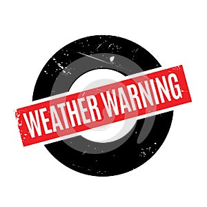 Weather Warning rubber stamp