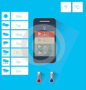 Weather Widget flat design