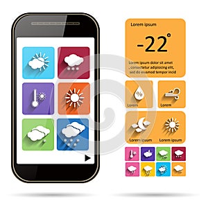 Weather widget template background.