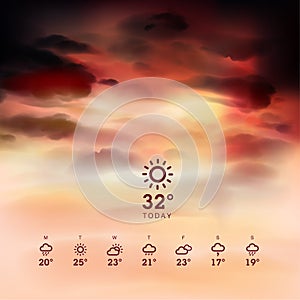Weather widget template