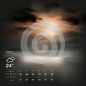 Weather widget template photo