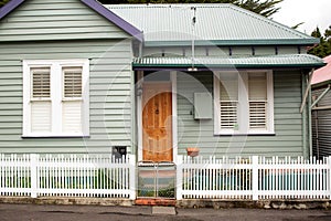 Weatherboard house in the former mining township of Queenstown