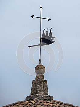 Weathercock with the three towers symbols in San Marino