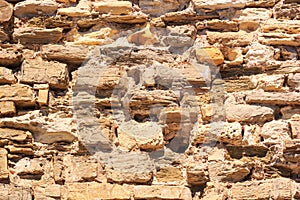 Weathered antique wall, ancient greek stonework