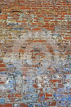 Weathered brick wall