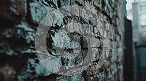 Weathered Brick Wall Texture Showing Age and Decay