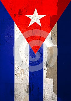 Weathered cuban flag