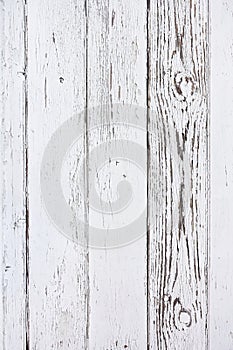 Weathered Distressed White Wood Plank Background