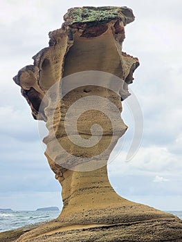 Weathered and eroded rocks at Hargraves Beach