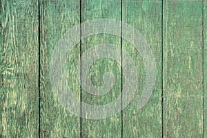 Weathered Green Wood Plank Background