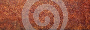 weathered iron surface, panoramic background. rusty metal texture