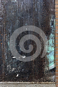 Weathered metal panel background texture