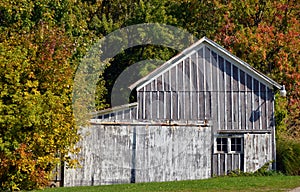 Weathered old barn