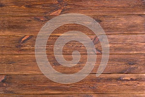 Weathered old brown rustic wooden planks background	. Table top