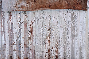 Weathered and old corrugated iron metal background