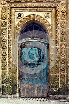 Weathered old door in Morocco