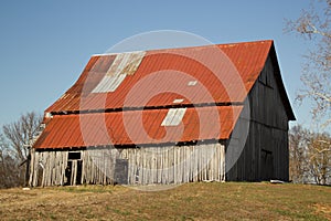 Weathered old Midwestern Barn