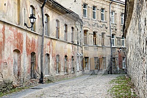 Weathered old town street