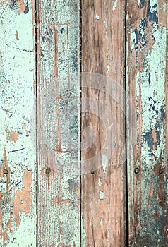 Weathered old wood natural blue turquoise paint pe