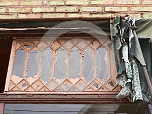 Weathered Ornate Window