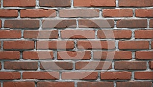 Weathered Red and Brown Brick Wall Pattern Seamless Texture. AI Generation