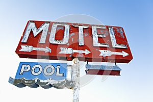 Weathered Retro Motel Sign