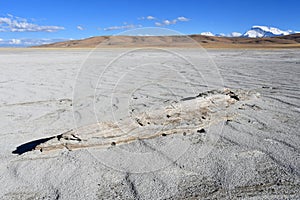 Weathered rock on the Barca plateau near the Central point of the Kailas Mandala at an altitude of more than 4000 meters. Tibet, C