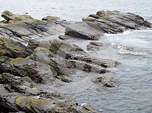 Weathered rock closeup at Keelung