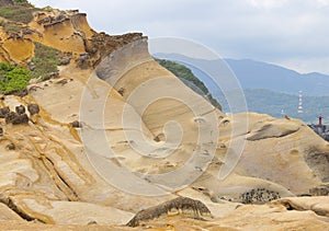 Weathered rock closeup at Yeliu