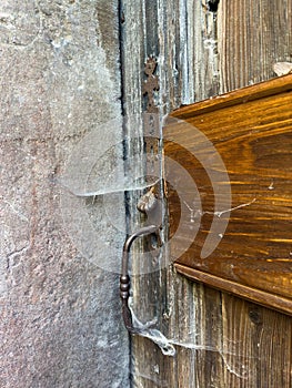 Weathered Rusty Old Door Lock Mechanism