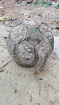 Weathered soccer ball