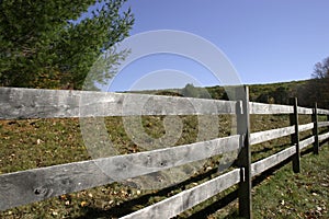 Weathered Split Rail Fence