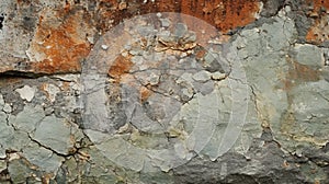 Weathered Stone Covered in Lichen photo