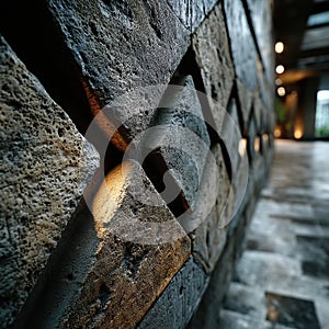 Geometric Stone Wall Erosion