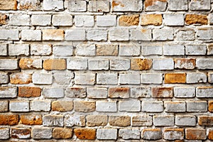 Weathered stucco and aged brick wall texture