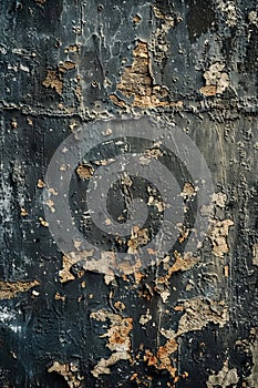 Weathered and Textured Metal Surface with Peeling Paint and Rust