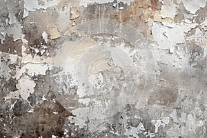 Weathered Wall With Peeling Paint.