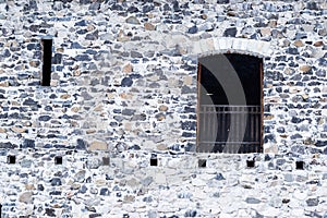 Weathered wall of Sukosd Bethlen castle