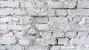 Close up of deteriorating white brick wall