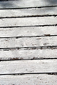 Weathered white painted boards