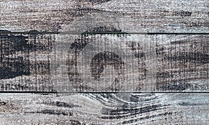 Weathered Wood Background in Horizontal Pattern, Natural Color.