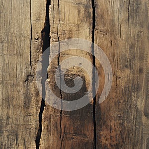 Weathered wood texture with deep cracks