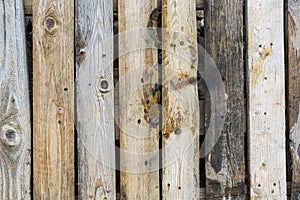 Weathered wood texture of old planks. Architectural background