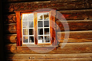 Weathered wood window planks, Norway