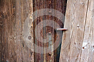 Weathered wooden door